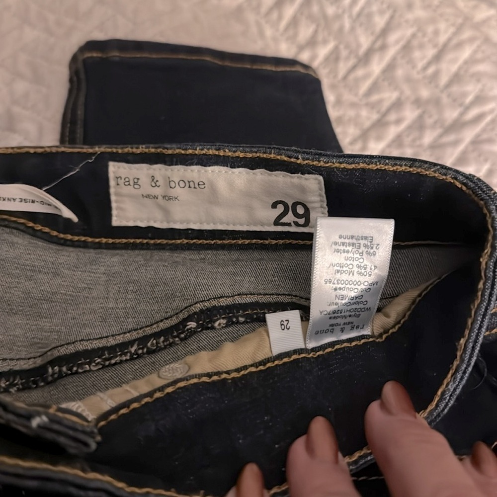 NWOT Rag & Bone Cate Mid Rise Ankle Skinny Women's Blue Jeans Size 29 - Picture 7 of 14